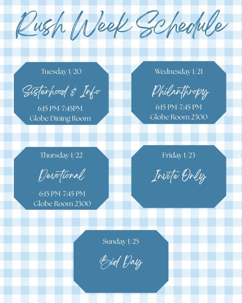 2026 rush schedule